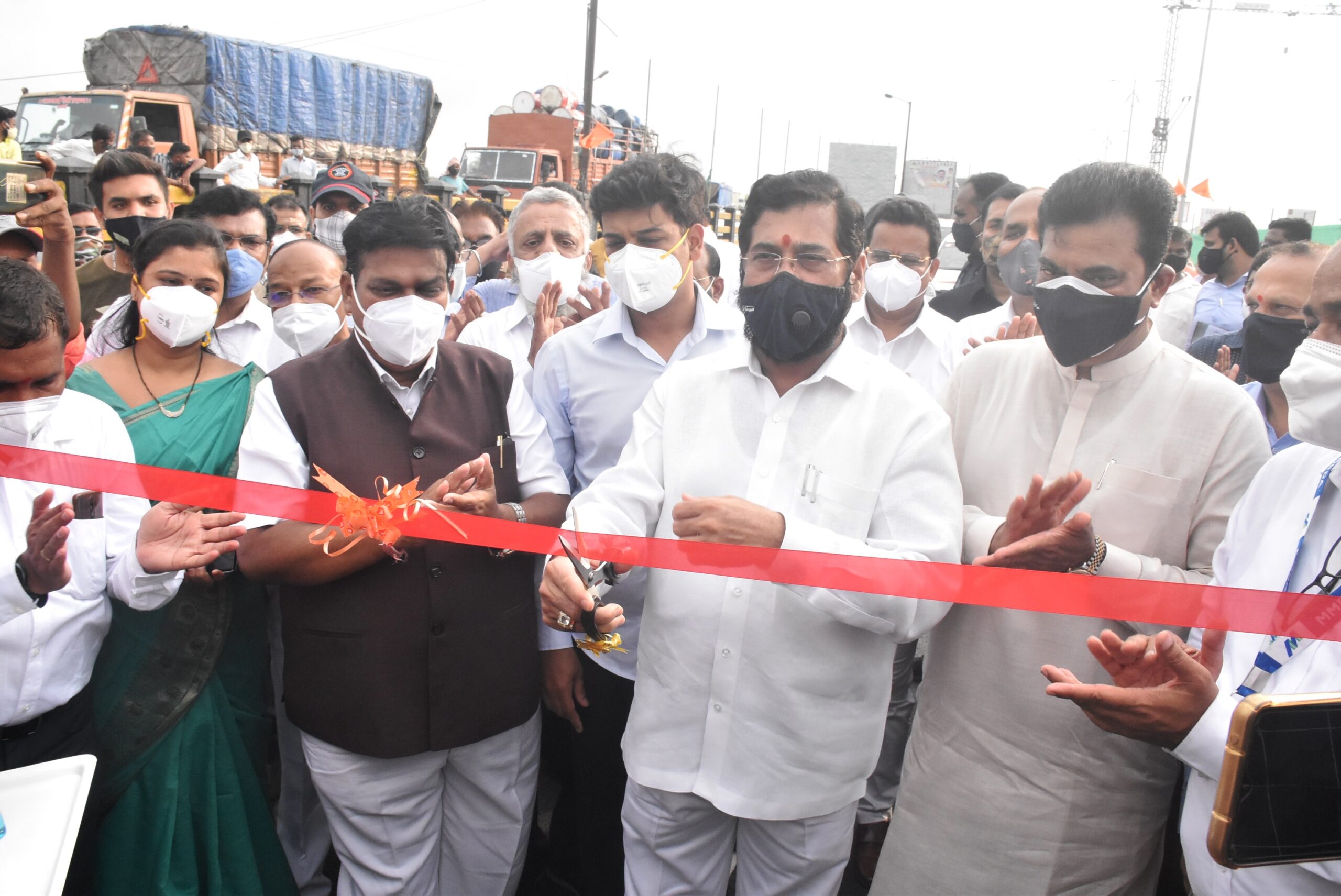 नवीन दुर्गाडी पुल आज पासून वाहतुकीसाठी खुला ; मुख्यमंत्र्यांच्याहस्ते ऑनलाईन तर पालकमंत्र्यांच्याहस्ते फीत कापून लोकार्पण